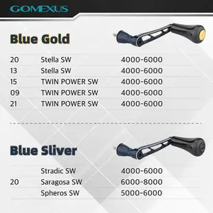 Gomexus 電動卷線器手柄帶碳旋鈕 70 毫米用於 Shimano 跨度 SW saragosa Stella 雙動