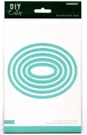 Nesting Scalloped Stitched Ovals Kaisercraft Decorative Die Set