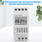 110V Time Switch Timer 40Groups Bell Controller Ring Timer Switch School/Factory