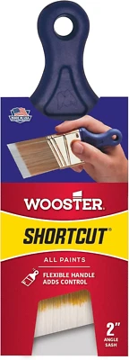 Brush Q3211-2 Shortcut Angle Sash Paintbrush, 2-Inch, White