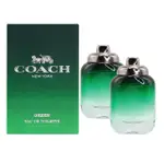 【COACH】NEW YORK GREEN 時尚都會男性淡香水4.5ML 小香*2入組(專櫃公司貨)