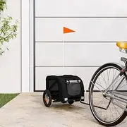 Generic Pet Bike Trailer Black Oxford Fabric and Iron,93870