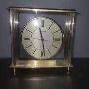 Vintage Bulova Quartz Gold Clock Japan B1700 CNA 1997