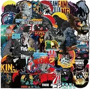 50pcs Godzilla vs Kong Pack 1 Stickers Action Sci-Fi Thriller Movie Vinly Decal Suitcases Documents Skateboard Cars Luggage Helmets ipads Boats Surfboards for Kids Teens