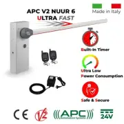 Italian Made Universal Boom Gate with 6m Arm Boom Barrier - Low Voltage Powered