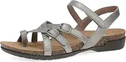 [Dansko] Roslyn Sandal for Women – Memory Foam and Cork Footbed for Comfort and Arch Support – Lightweight Rubber Outsole for Long-Lasting Wear –Versatile Casual to Dressy Footwear