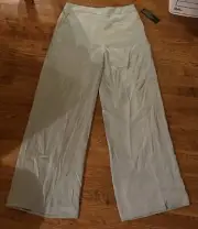Donna Karan Silky Flat Front Wide Leg Pant, Seafoam Green, NWT