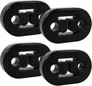 4Pcs Exhaust Pipe Hanger Rubber Exhaust Mount Bracket Shock Absorbent Heavy Duty Exhaust Insulator Universal Car Vehicle Exhaust Tail Pipe Mount for Most Car Truck Van