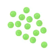 200Pcs 3mm Soft Plastic Round Glow Fishing Beads with Storage Box, Green