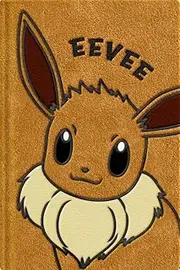 Pokemon A5 Eevee Plush Notebook, 148 mm x 210 mm Size, Soft Plsuh Notebook, Brown Notebook, Nerdy Notebook