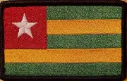 TOGO Flag Military Patch With Hook & Loop Fastener Black Border