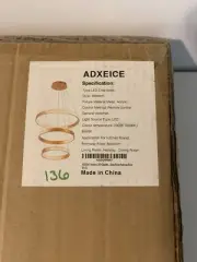 ADXEICE Modern LED Chandelier 60W Gold Pendant Light Dimmable with Remote Contro