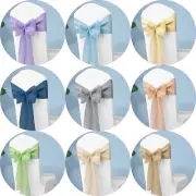 10x Jute Burlap Hessian Fabric Wedding Chair Sash Bows for Rustic Party Décor