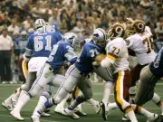 Detroit Lions Guard Keith Dorney Battles Redskins Defensive Tackle NFL OLD PHOTO