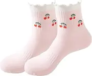 [Ao Yee ZGL] Women's Pilates Non-slip Yoga Socks Ballet Sports Cherry Rehabilitation Slippers Socks Suitable for Size 6-10