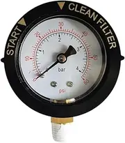 190058 Pressure Gauge 0-60 PSI, 2” Prime and Clean Filter Water Pressure Gauge with 1/4” NPT Bottom Mount, Compatible with Hayward and Jandy Swimming Pools, Spa Valves and Filters
