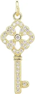 [Zicdije] Pack of 10 Gold Plated Brass Charms Bulk Assorted Colored Crystal Charms for Earring Jewelry Necklace Making