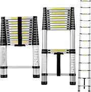 Telescopic Ladder Telescopic Ladders Multi-Purpose Extendable Ladder Telescopic Ladder Telescoping Ladder 8m/ 7m/ 6.2m/ 5m/ 4.2m/ 3.8m/ 2.6m, Aluminum Telescopic Extension Ladders for Roofto