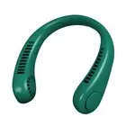 Mini Neck Fan USB Rechargeable Bladeless Fan Neck Air Conditioner (Green) HOT