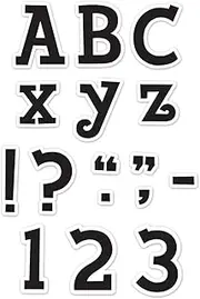 Creative Teaching Press 4-Inch Designer Letters, Fancy Black (1894)