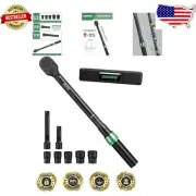 Complete 8-Piece Torque Wrench Set with Bidirectional Drive – 1/2-Inch Precision