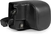 MegaGear Genuine Leather Camera Case for Fujifilm X100VI - Stylish and Protective (Black)