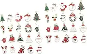 ABOOFAN 40 Pcs Necklace Charms Pendant Christmas Pendant Metal Santa Charm Christmas Bags Decoration Jewelry Making Ornaments Vintage Santa Decor Vintage Keychain Charms Earrings Alloy