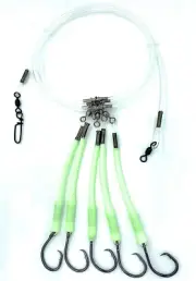 Deep Drop Fishing Rig 5 Demon Circle 6/0 Hooks Leader Rigging Snapper Made in US
