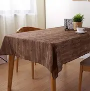 Wood Grain Printed Rectangle Tablecloth-Polyester Dust-Proof Kitchen Dining Table Cloth- Great for Buffet Table, Parties, Holiday Dinner, Wedding & More (55.11 x 78.74 inch (140 x 200 cm))