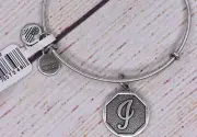 NEW NWT Alex and Ani Letter Initial I Charm Bangle Silver Bracelet