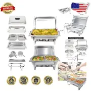 Versatile 8QT Stainless Steel Chafing Dish Set - Perfect for Catering Events