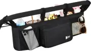 Double Stroller Organizer for Bob Duallie and Baby Jogger City Mini GT2, Double