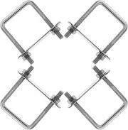 BIUDECO All-Inclusive U-Shaped Square Clamp Set Stainless Steel Right Angle Bolt for Home