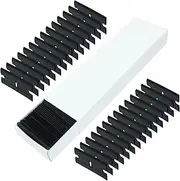 Zorveiio 100 PCS Plastic Razor Blades, Double Edged Plastic Blade Scraper Plastic Replacement Scraper Tool for Glass Cleaning, Decals, Adhesive Labels-Black