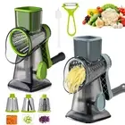 3 In 1 Vegetable Fruit Slicer Cutter Shredder Food Manual Rotary Grater Chopper