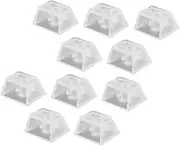 OSOLADY 10pcs White Gaming Keyboard Keycap Blank Keycap Mechanical Keyboard Transparent Not Printed Cover