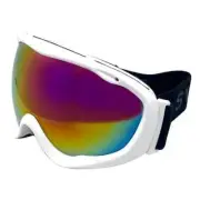 New Swiss Tech Unisex Ski Goggle Red Lens White Frame Black Strap White Frame