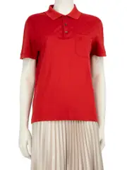 Red Checkered Polo Top