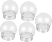 Make Your Own Snow Globes 5pcs Plastic DIY Goblet Kits Screw Cap for Christmas Accessories