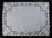 Solid White Beige Embroidered Floral Placemats Table Runner Wedding Bridal Decor