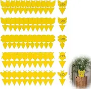 MYPAWEE 50PCS Sticky Traps Fruit Fly Trap Water-Proof & Not-moldy Not-Rotten for Indoors Outdoors Fungus Gnats Plants, Yellow Trap Catch Ant Bug Flea Bee