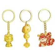 Luck Snake Year Souvenir Keychain Plush Collectible Sturdy Alloy Accessory