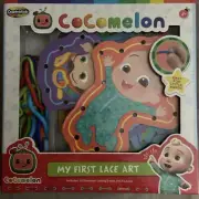 Cocomelon My First Lace Art Kit. 6character Lacing Cardboard Cards &6 Laces
