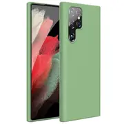 ZUSLAB Galaxy S22 Ultra Case 5G Nano Silicone Shockproof Gel Rubber Bumper Protective Cover for Samsung 2022 - Green
