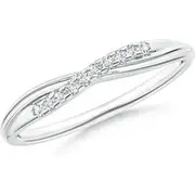 Criss Cross Diamond Wedding Ring for Her