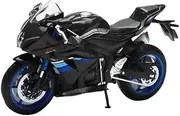 Motorcycle Model with Steering for Su&zu&ki GXS-R1000 1:12 Classic Motorcycle Alloy Diecast Simulation Model Box Collection Trendy Ornament Toy(Black)