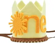 Sun 1st Birthday Crown, Sun 1st Birthday Party Decoration, Daisy Themed One Birthday Hat, Baby Girl And Baby Boy First Birthday Hat, 1st Birthday Cake Smash