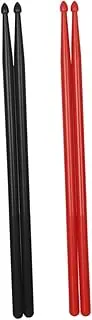 OFFSCH Drum Accessories 2 Pack Music Drumsticks 5a Nylon Drum Red/black for Practice