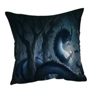 Fantasy Art Forest Dragon Cushion Cover