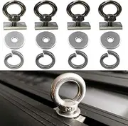 4 Pack Heavy-Duty Stainless Steel Eye Bolt tie Down Anchor kit for roof Rack. Also can be Used for fix The 4WD Awning and Other Accessories.